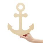 12 Pack Unfinished Wooden Anchors for Crafts