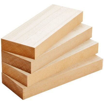 4 Pack Unfinished MDF Wood Rectangles for Crafts