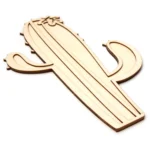 Cut Wood Cactus Plaque Handmade