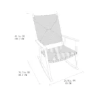 Better Homes & Gardens Ventura Outdoor Steel Rocking Chair, Natural Rush Weave