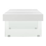 SAFAVIEH Jacob Rectangular Glass Leg Modern Coffee Table, White