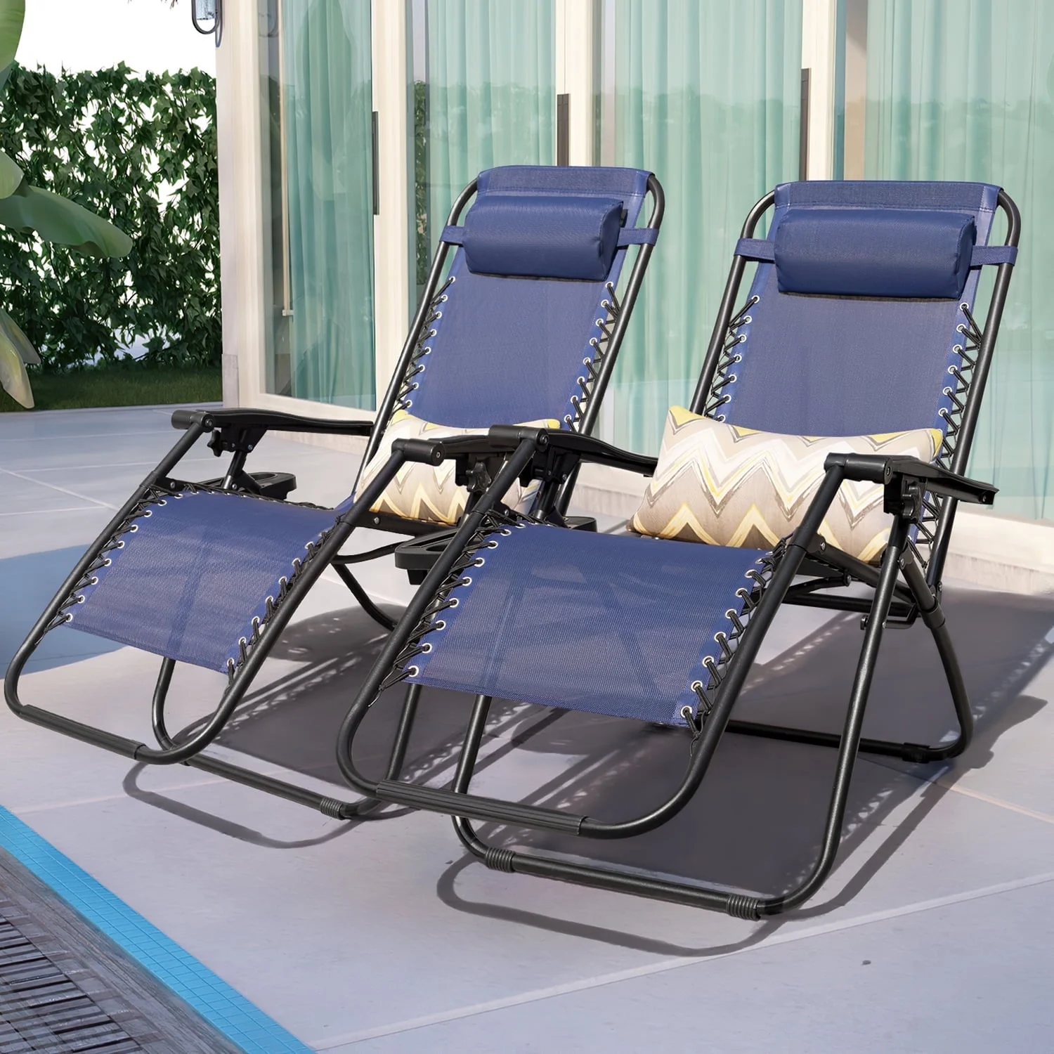 Lacoo 2 Pack Patio Zero Gravity Chair Outdoor Lounge Chair Textilene Lacoo 2 Pack Patio Zero Gravity Chair Outdoor Lounge Chair Textilene