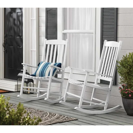 Mainstays Outdoor Wood Porch Rocking Chair, White