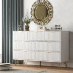 Dresser for Bedroom, White Bedroom Dresser with 7 Drawers, Modern Wide Dresser