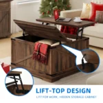 Farmhouse Square Lift Top Coffee Table with Storage