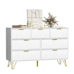 Dresser for Bedroom, White Bedroom Dresser with 7 Drawers, Modern Wide Dresser