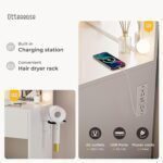 Vanity Desk with LED Lighted Mirror Makeup Vanity Desk with 5 Large Drawers and 3 Storage Shelves