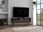 arsehhwe TV Stand with 2 Drawers and 3 Open Shelves, Accommodates TVs up to 60 inches