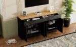 Charming Farmhouse TV Stand for Heartfelt Gatherings, Versatile Storage with Rustic Style