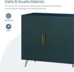 Elegant Wood TV Stand with Storage Cabinet for Stylish Living, Versatile Media Console with Adjustable Shelves