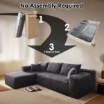 Cloud Sectional Couch with L-Shape Chaise,Modern Modular Sofa with Deep Seat