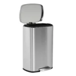 Bigacc 13 Gallon 50 Liter Kitchen Trash Can with Touch-Free & Motion Sensor,Automatic Stainless-Steel Garbage Can,Anti-Fingerprint Mute Designed Trash Bin Brushed Stainless Steel
