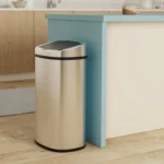 Bigacc 13 Gallon 50 Liter Kitchen Trash Can with Touch-Free & Motion Sensor,Automatic Stainless-Steel Garbage Can,Anti-Fingerprint Mute Designed Trash Bin Brushed Stainless Steel