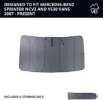 VanEssential Insulated Magnetic Blackout Front Windshield Cover Designed