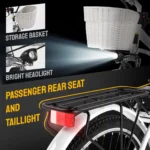 PEXMOR Electric Bike for Adults,350W (Peak 500W) City Commuter Ebike 36V 12.5AH Removable Battery,26" Cruiser Electric Bicycle Shimano 6-Speed | Dual Shock Absorber | Basket