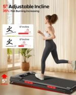 CURSOR FITNESS Walking Pad Treadmill with Incline
