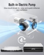 Airefina King Size Air Mattress With Built in Pump Raised