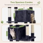 Globlazer 83 inch Cat Tree for Indoor Cats Large Adult,Dark Grey