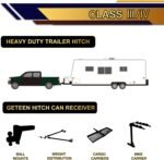 Geteen Black Trailer Hitch Kit,Anti-Rust Gloss Black Powder Coat