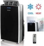MM14CCS Portable Air Conditioner with Fan Dehumidifier with Thermal Overload Protection,14000 BTU White,BlackSilver