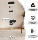 Support Way Under Arm Aluminum Pain Free Knee Crutch with Widened Base
