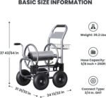 Giraffe Tools Hose Reel Cart,Hose Cart with Wheels Heavy Duty