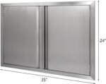 BI-DTOOL Outdoor Kitchen Door Brushed Stainless Steel BBQ Access Doors