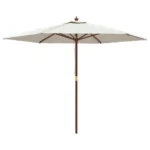 3m Wooden Garden Parasol (8 Colours)