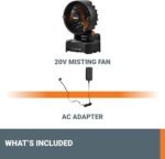 WORX Cordless Misting Top Portable Fan w/ 3 Speed & 3 Mist Settings