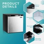 Upright freezer,3.0 Cubic Feet,Single Door Compact Mini Freezer with Reversible Stainless Steel Door,Small freezer for Home/Dorms/Apartment/Office (Silver)