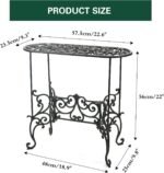 Sungmor Heavy Duty Cast Iron Potted Plant Stand Garden Tablere