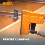 Bora 4-Piece Parallel Clamp Set 3.5-Inch Wide Padded Jaw Provides Constant