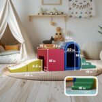 Piece PU Leather Toddler Climbing Toys Indoor,Foam Climbing Blocks for Toddlers 1-3,Soft Play Climbing for Toddlers,Climb and Crawl Foam Playset (PU Waterproof)