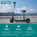 Adult Electric Scooter,8.5 Inch Pneumatic Tires,Max Range 14/18 Miles,Max Speed 15.5/18 MPH,Powered by 300 Watt Motor,with Cruise Control Adult Folding Electric Scooter