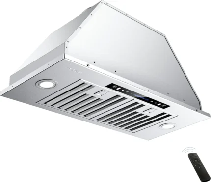 30 inch Built-in/Insert Range Hood 900 CFM,Ducted/Ductless Convertible Duct,Stainless Steel Kitchen Vent Hood with 4 Speed Gesture Sensing&Touch Control Panel(IKB01-30)