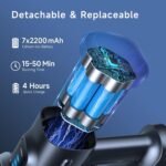 Lubluelu Cordless Vacuum Cleaner,25000Pa Cordless Stick Vacuum with 235W Brushless Motor