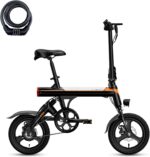 Jasion EB3 Electric Bike Adults 21mph,500W Peak Motor,270Wh Battery,Rear Suspension,3 Levels Assist,14" Folding Ebike for Adults and Teens,Complies to UL2849