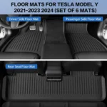 Weize Floor Mats for Tesla Model Y 5-Seat 2021-2023 2022 2024