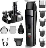 Beard Trimmer for Men - 5 in 1 Kit Electric Razor,Nose Hair Trimmer with LED Display,Cordless Mustache Body Face Grooming Kit,Waterproof Rechargeable Beard Shaver