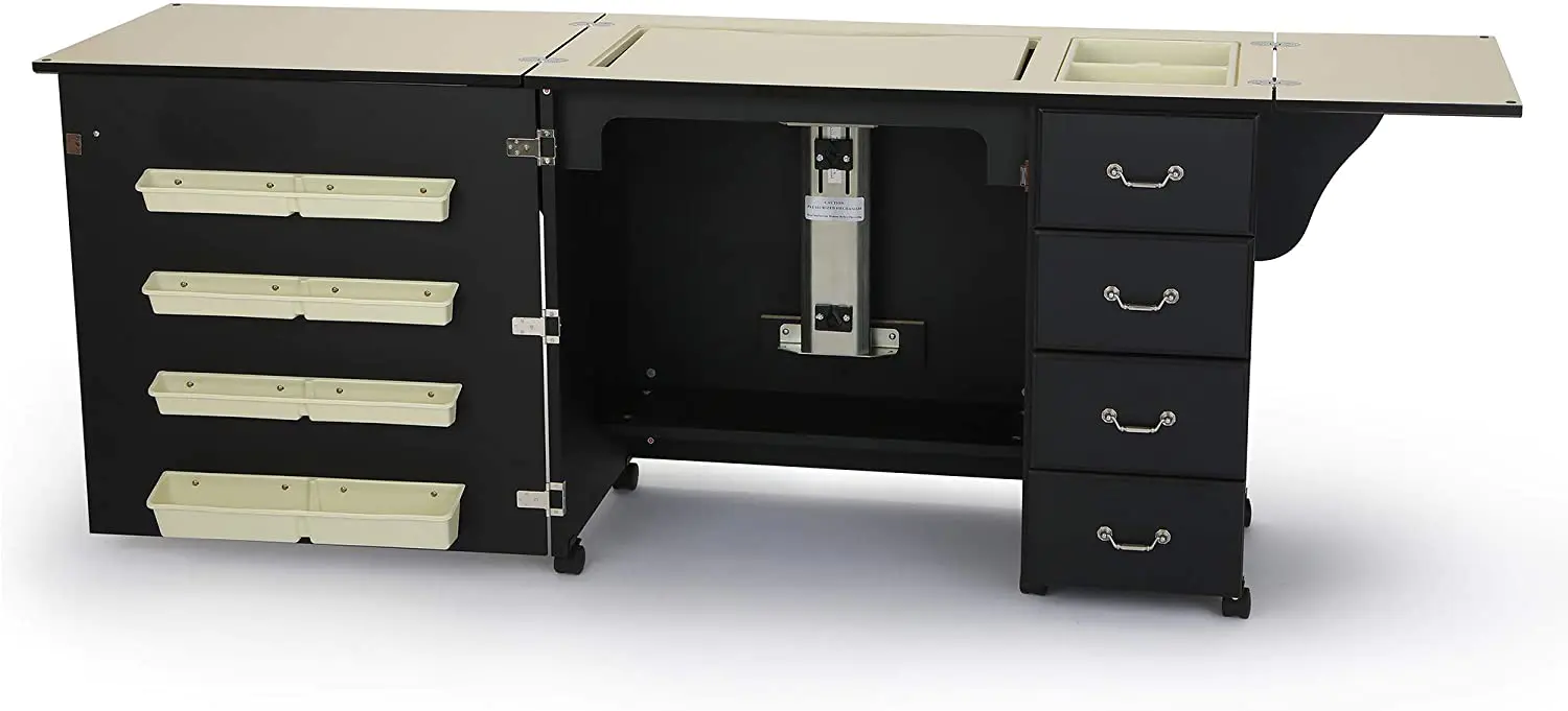 353 Norma Jean Sewing Cabinet for Sturdy Sewing,Cutting,Quilting,and Crafting with Storage and Airlift,Black Finish 353 Norma Jean Sewing Cabinet for Sturdy Sewing,Cutting,Quilting,and Crafting with Storage and Airlift,Black Finish