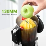 Juicer Machines, 5.3-Inch Self-Feeding Masticating Juicer Fit Whole Fruits & Vegetables, Cold Press Electric Juicer Machines with High Juice Yield, Easy Cleaning, BPA Free, 250W