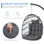 LEYCAY Egg Chair with Stand, Hanging Egg Swing Hammock Chair