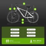 Adult Electric Bike,350W BAFANG Motor (500W Peak),4A 3H Fast Charging,468Wh Li-Ion Battery,21 Speed Gears,Air Saddle,45 Miles 20 MPH 26" Mountain Bike Electric Bike