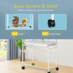 VIVOHOME 54 Inch Wrought Iron Large Bird Flight Cage with Rolling Stand