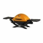 Weber Q 1200 Portable Liquid Propane Gas Grill,Orange,Compact Design with Electronic Ignition