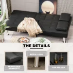 JUMMICO Modern Convertible Folding Futon Sofa Bed