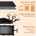 EAYNON 220L Collapsible Foldable Wagon with 500lbs Weight Capacity