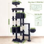 Globlazer 83 inch Cat Tree for Indoor Cats Large Adult,Dark Grey