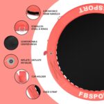 Inflatable Dock Floating Platform,8ft Inflatable Water Hammock Floating Deck for Lake W/Cupholder,Round Floating Ring Float Ring,Pool Float Raft Lounger Island Platform Pad