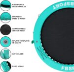 Inflatable Dock Floating Platform,8ft Inflatable Water Hammock Floating Deck for Lake W/Cupholder,Round Floating Ring Float Ring,Pool Float Raft Lounger Island Platform Pad